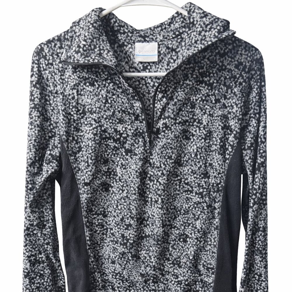 Columbia Women's Grey/Black Quarter Zip-M